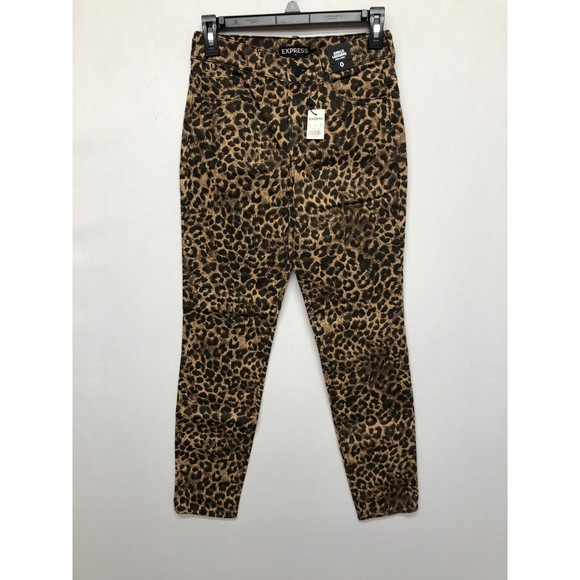 NWT Express Women High Rise Ankle Legging Pants Size 0 Animal Prints M103 -5 - Picture 1 of 16